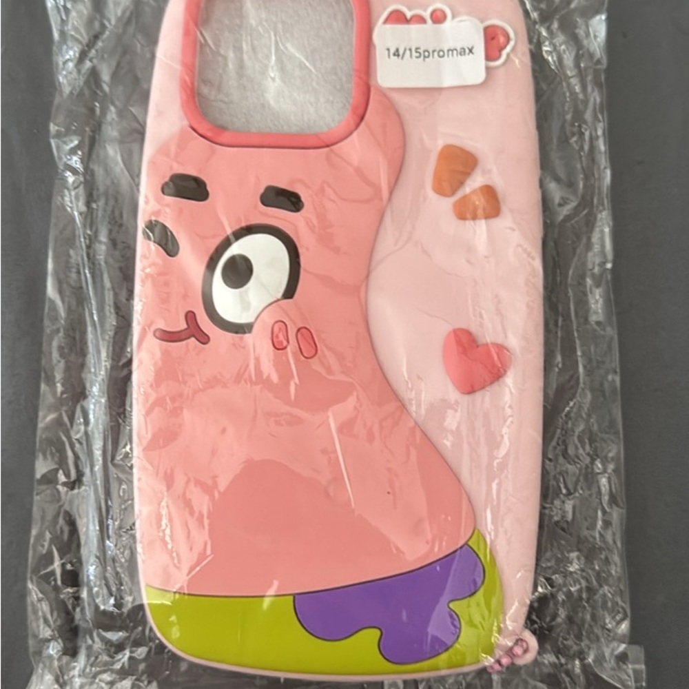 Pink Patrick iPhone 15 PM Case